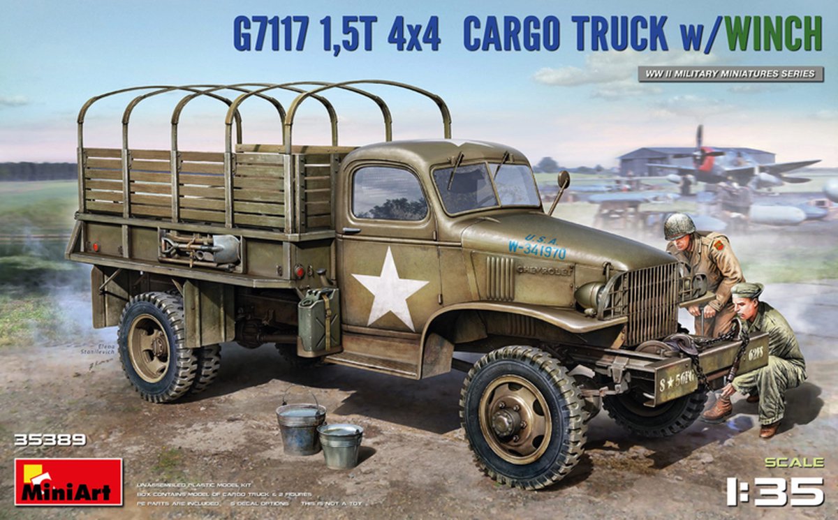 MiniArt | 35389 | G7117 1.5t 4x4 cargo truck w/winch | 1:35